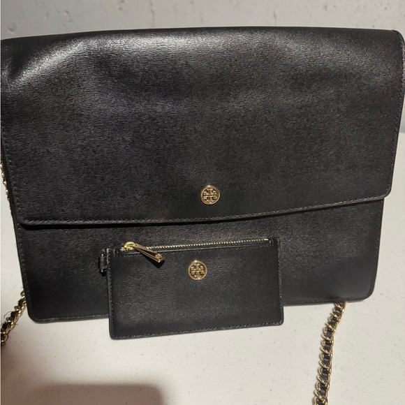 Tori Burch Black Leather Crossbody Bag